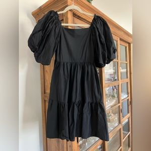 Puff sleeve babydoll dress